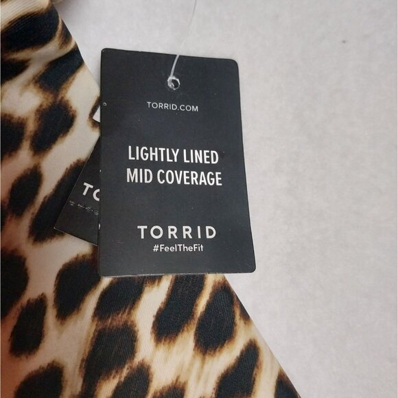 NWT Torrid Underwire Twist Front Cheetah Tankini Top Sz M/L 00/D/DD - Picture 13 of 13